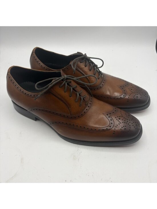 Frasoicus F01-8684 Men’s Wingtip Oxford Dress Shoes Brown Leather Size 9.5 main image 4